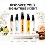 XIVORA DISCOVERY SET with smaller scent names below.