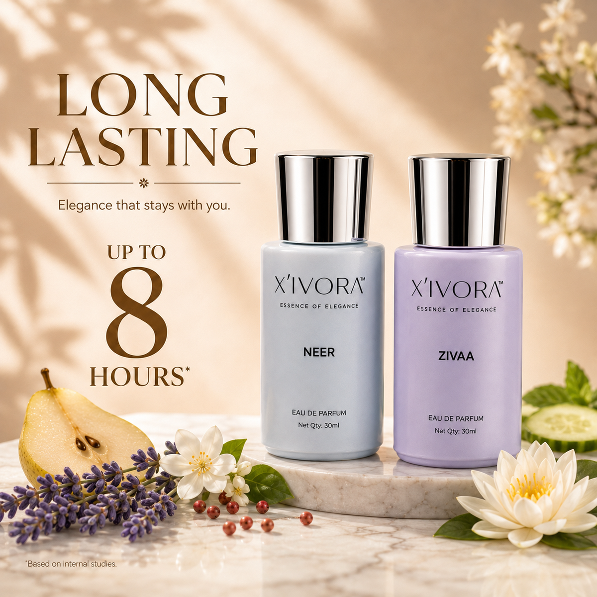 XIVORA NEER and ZIVAA LONG LASTING UP TO 8 HOURS