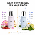 XIVORA ZIVAA and NEER displayed side-by-side with lifestyle elements.