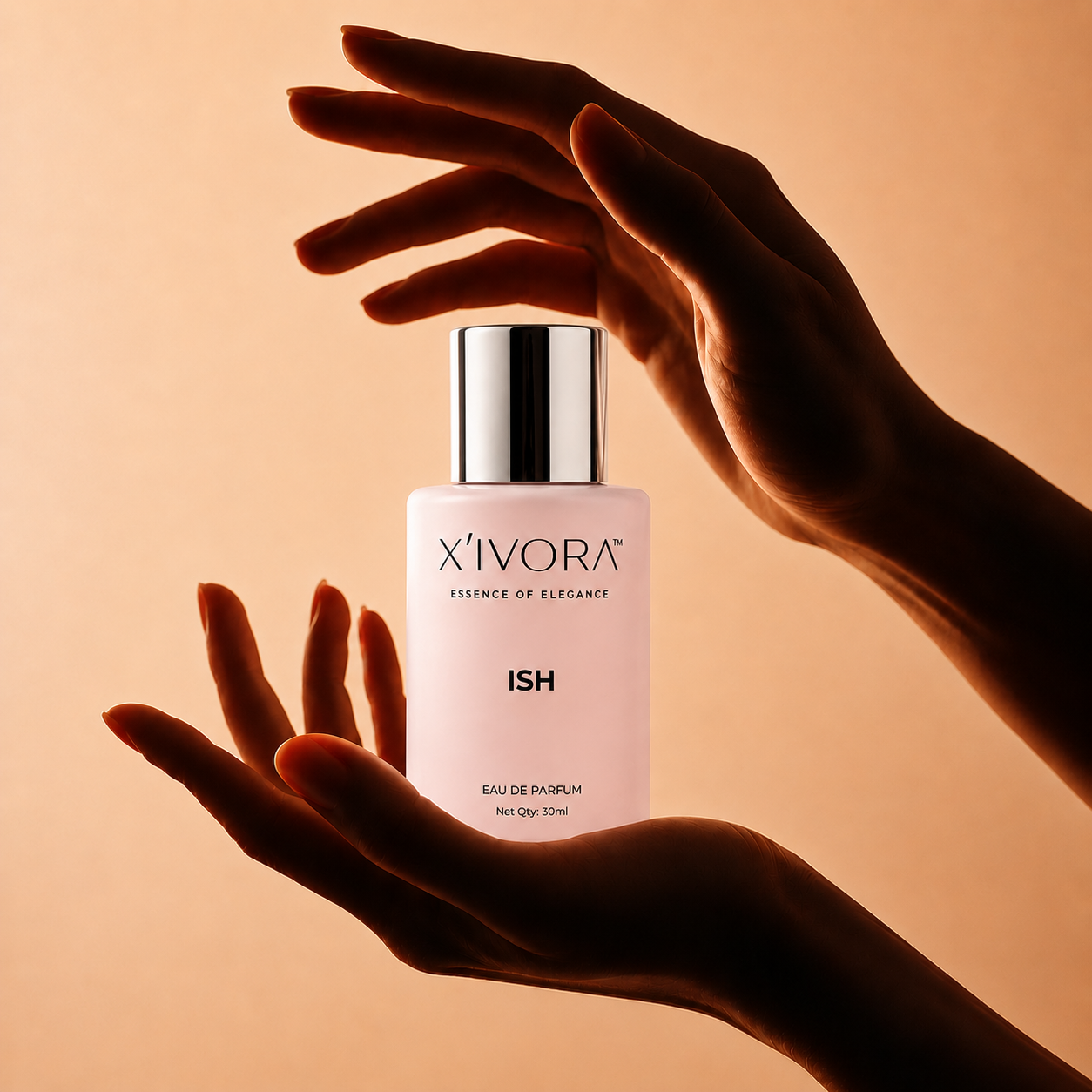 XIVORA ISH luxury fragrance editorial hand campaign