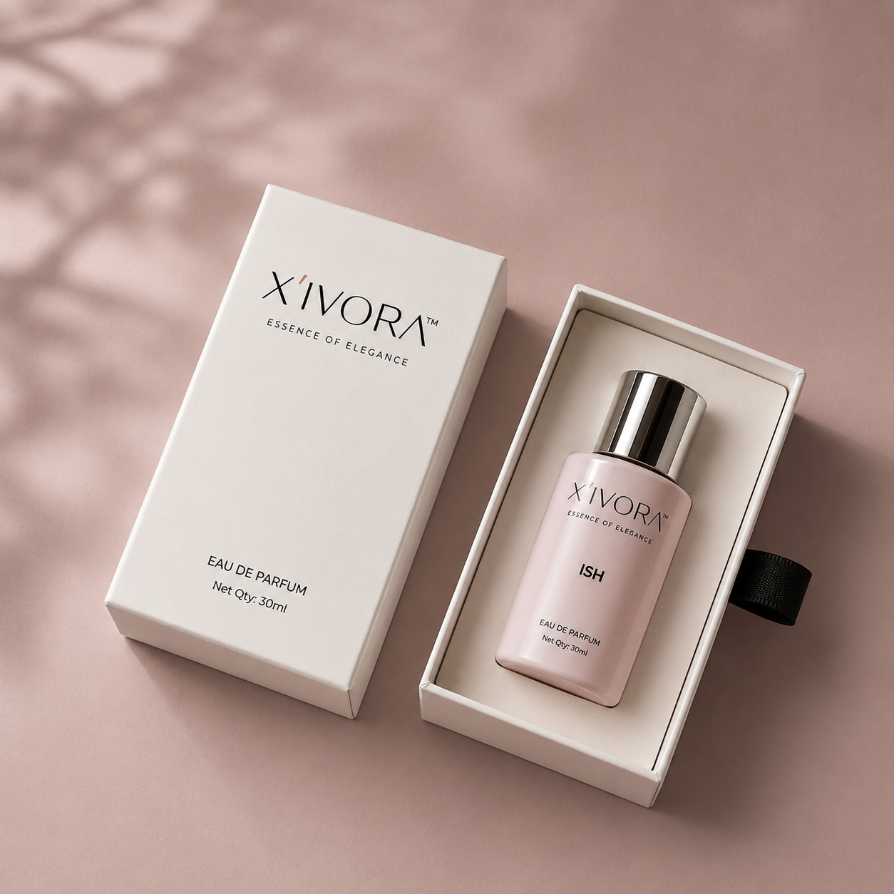 XIVORA ISH Eau De Parfum bottle with premium packaging