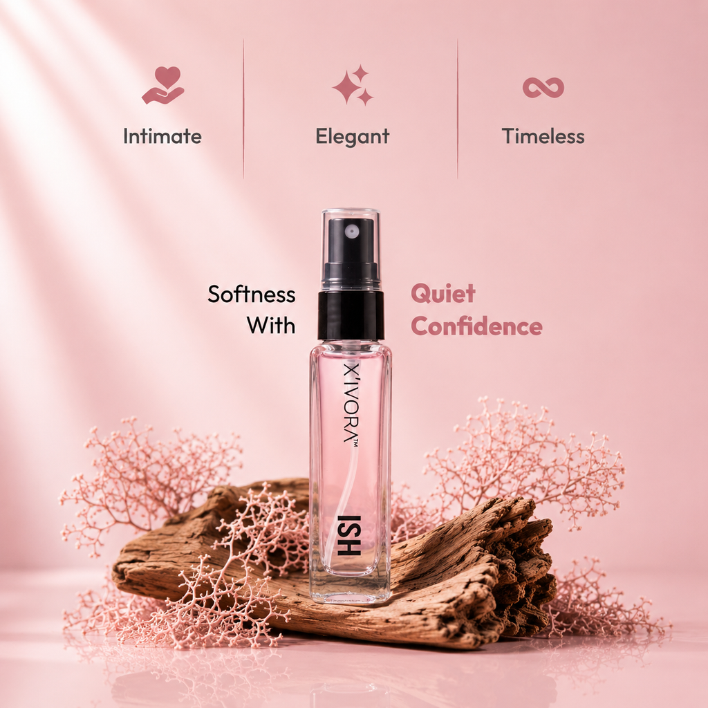 XIVORA ISH a clear 8ml spray bottle.