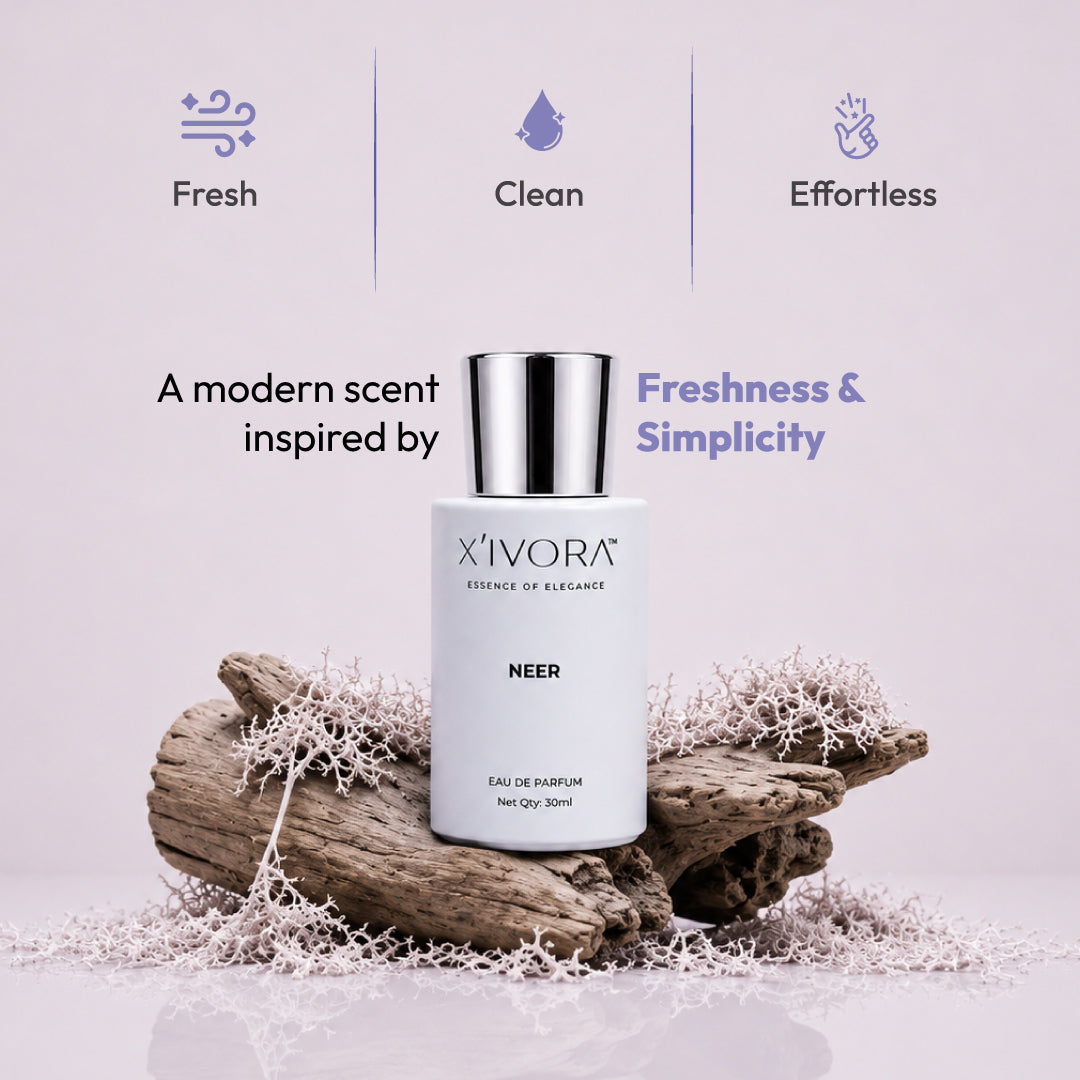 XIVORA NEER fresh fragrance story and clean scent profile
