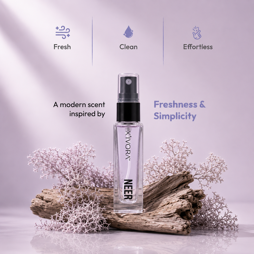 XIVORA NEER a clear 8ml spray bottle.
