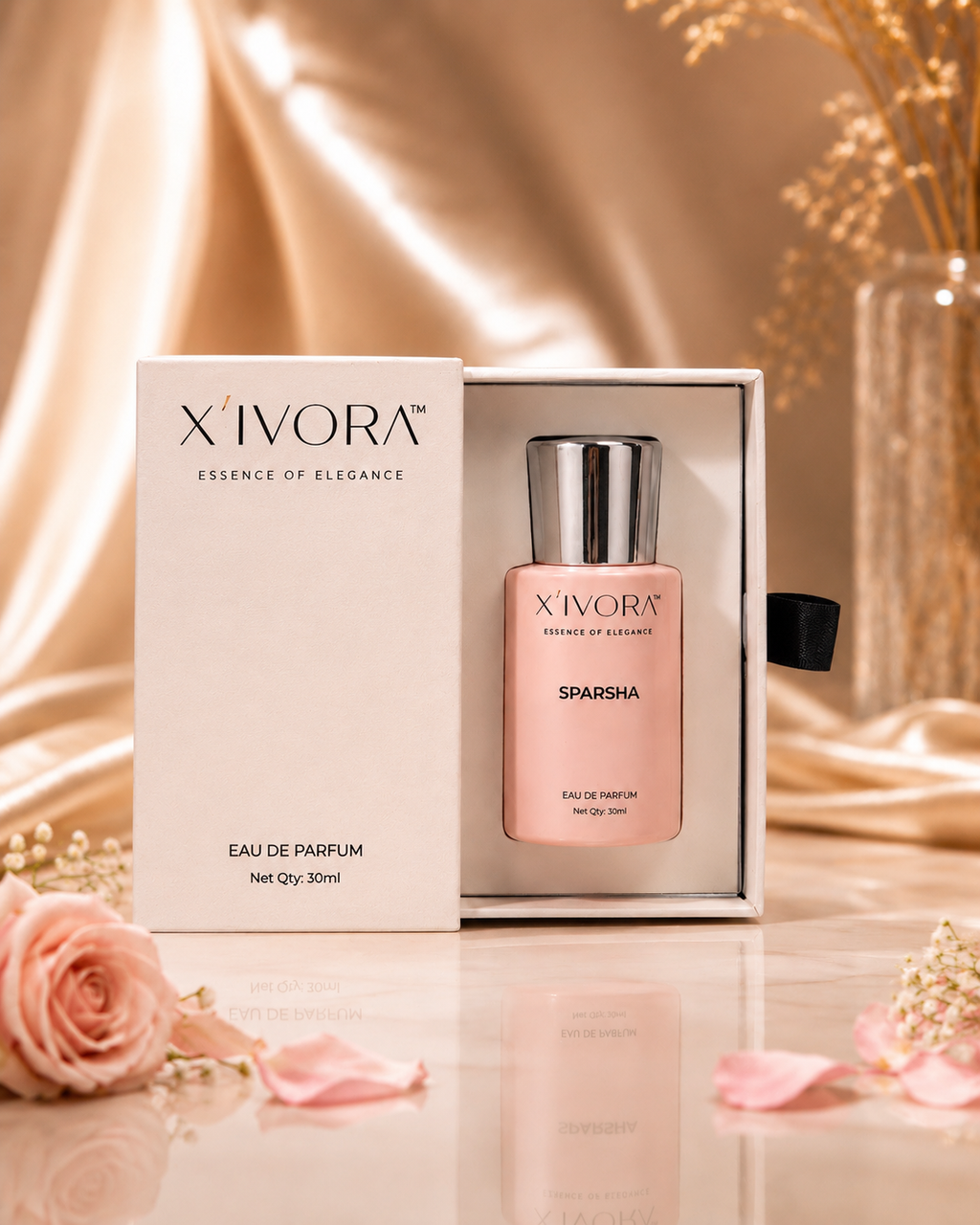 XIVORA SPARSHA perfume open box luxury setup
