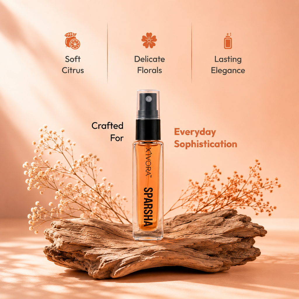 XIVORA SPARSHA a clear 8ml spray bottle.
