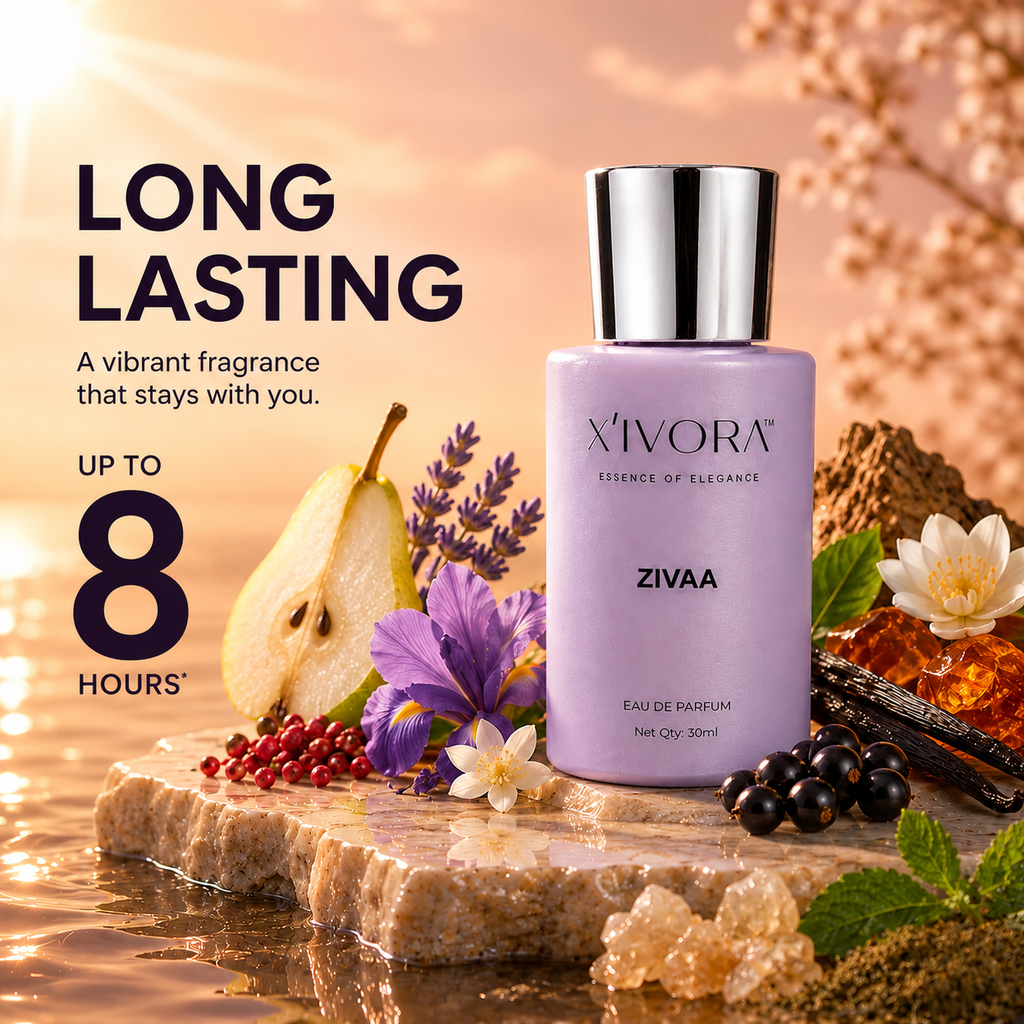 X'IVORA ZIVAA LONG LASTING UP TO 8 HOURS.