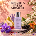 XIVORA ZIVAA EDP with the text BRIGHTEN EVERY MOMENT.